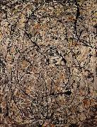 Jackson Pollock undulating paths oil painting